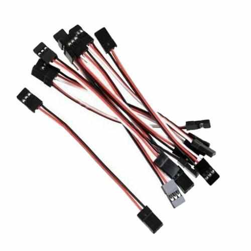 10Pcs 100mm Servo Extension Lead Wire Cable For RC Futaba Cables Drones Xpress 100mm Male to Male