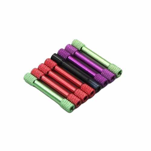 10pcs M3 25mm 30mm 35mm Double Ends Textured Tubes Parts Drones Xpress 30mm Purple