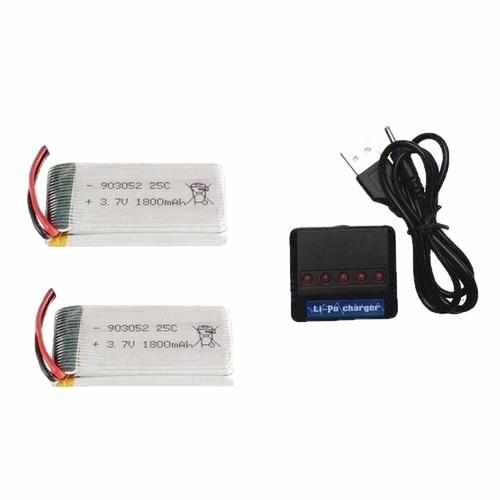 1800mAh 3.7v Lipo Battery and Charger Batteries Drones Xpress 5 Battery JST Plug + Cable + Charger