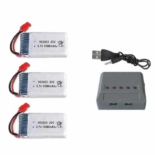 1800mAh 3.7v Lipo Battery and Charger Batteries Drones Xpress 5 Battery JST Plug + Cable + Charger
