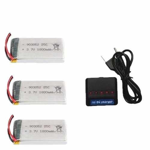 1800mAh 3.7v Lipo Battery and Charger Batteries Drones Xpress 5 Battery JST Plug + Cable + Charger