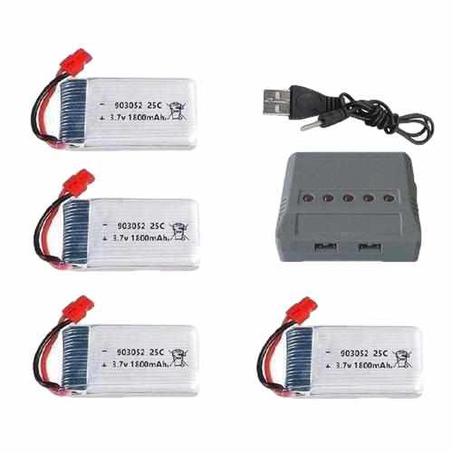 1800mAh 3.7v Lipo Battery and Charger Batteries Drones Xpress 5 Battery JST Plug + Cable + Charger