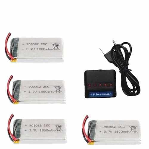 1800mAh 3.7v Lipo Battery and Charger Batteries Drones Xpress 5 Battery JST Plug + Cable + Charger