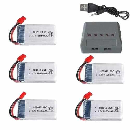 1800mAh 3.7v Lipo Battery and Charger Batteries Drones Xpress 5 Battery JST Plug + Cable + Charger