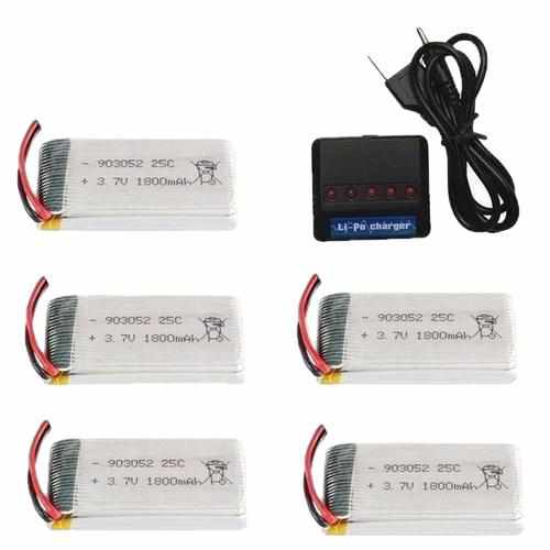 1800mAh 3.7v Lipo Battery and Charger Batteries Drones Xpress 5 Battery JST Plug + Cable + Charger