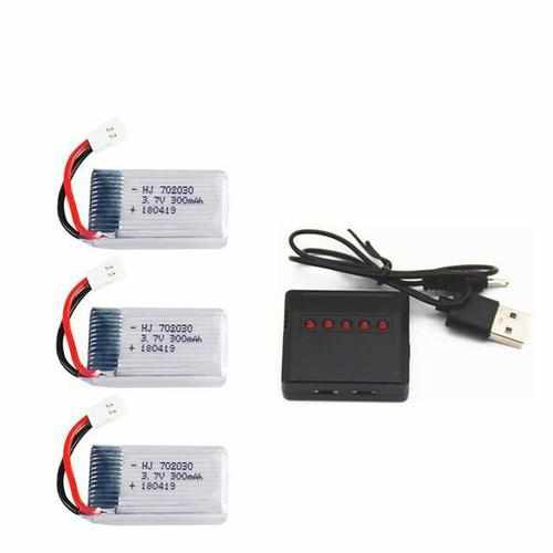 1S 3.7V 300mAh Lipo Battery Batteries Drones Xpress 5pcs with 5in1