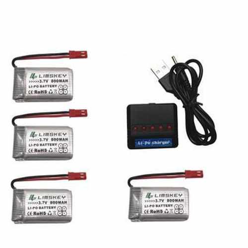 1S 3.7V 800mAh Lipo Battery with Charger Batteries Drones Xpress 4 batteries + charger