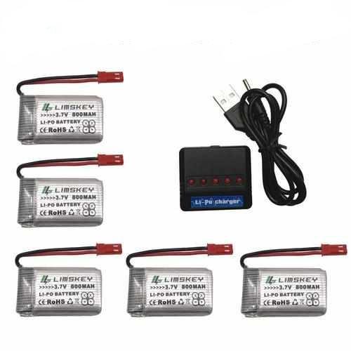 1S 3.7V 800mAh Lipo Battery with Charger Batteries Drones Xpress 4 batteries + charger