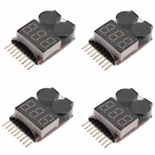 1S-8S Battery Voltage Meter Tester Lipo Battery Monitor Buzzer Alarm Parts Drones Xpress 1PC