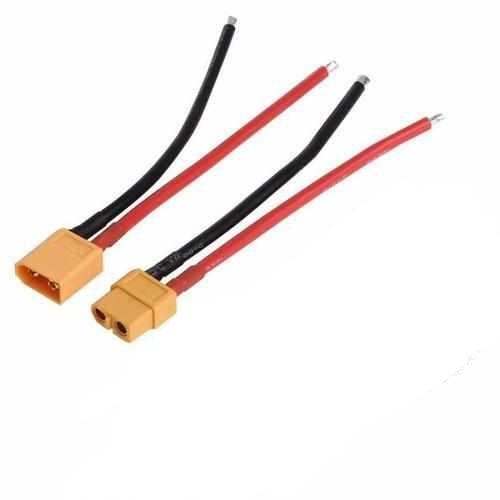2 pcs of XT60 Battery Male Female Connector Plug with Silicon 14 AWG Wire Cables Drones Xpress