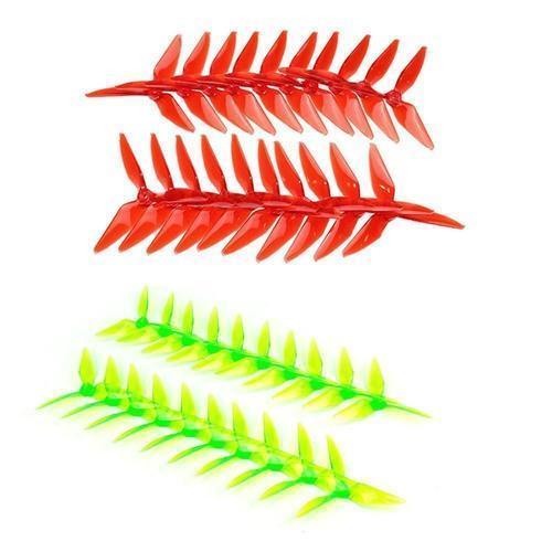 20pcs Kingkong 5051 3-blade CW CCW Propeller 5.0mm Mounting Hole Propellers Drones Xpress Red