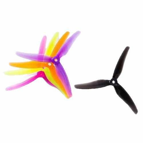 24pcs/12pairs Gemfan 51433 5inch 3 Blade Propeller Propellers Drones Xpress Orange