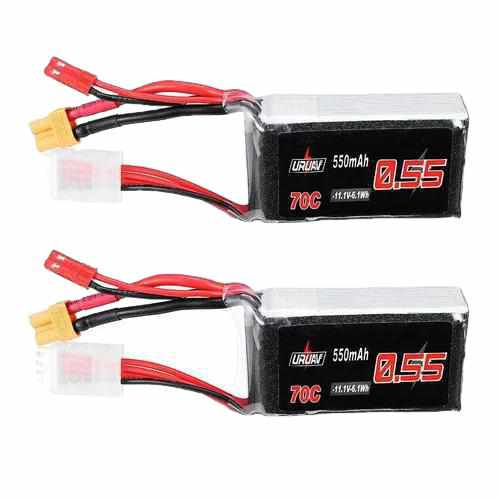 2Pcs URUAV 550mAh 70C Battery for Eachine Lizard95 Batteries Drones Xpress