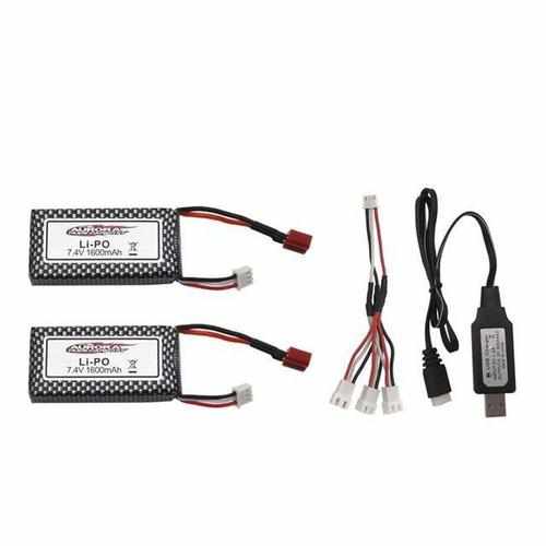 2S 7.4V 1600mAh Lipo Battery Charger Spare Parts Batteries Drones Xpress 3PCS