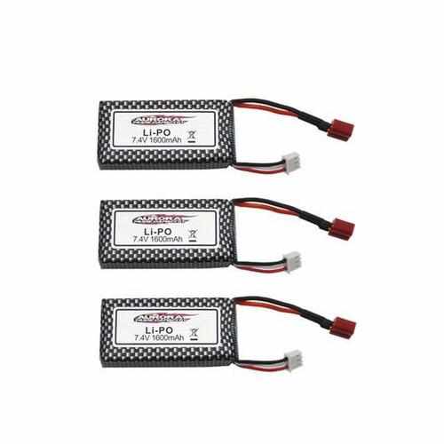 2S 7.4V 1600mAh Lipo Battery Charger Spare Parts Batteries Drones Xpress 3PCS
