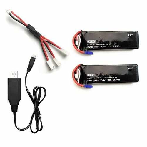 2S 7.4V 2700mAh Lipo Battery Batteries Drones Xpress 2pcs