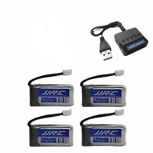 3.7V 260mAh Lipo Battery Batteries Drones Xpress 3pc + Charger 25C