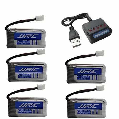 3.7V 260mAh Lipo Battery Batteries Drones Xpress 3pc + Charger 25C