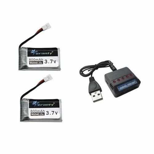 3.7V 800mAh 25c Lipo Battery and 5in1 Charger Batteries Drones Xpress 2 + Charger 25C