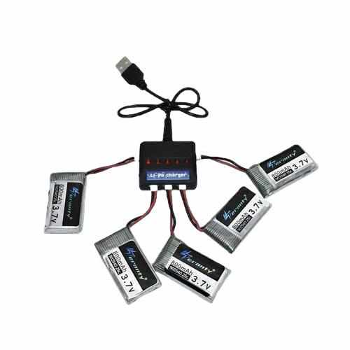 3.7V 800mAh 25c Lipo Battery and 5in1 Charger Batteries Drones Xpress 2 + Charger 25C