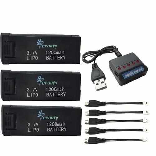 3.7v 1200mAh Lipo Battery for E58 JY019 S168 Batteries Drones Xpress 3 pcs + Charger