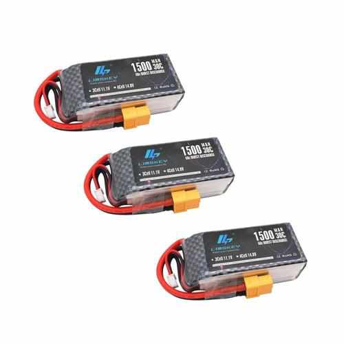 3pcs 3S 11.1V 1500mAh 30C Lipo Battery Batteries Drones Xpress JST Plug