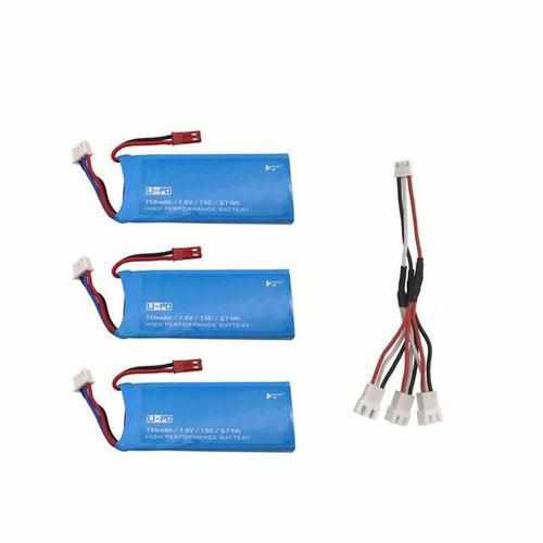 3pcs 7.6V 750mAh Lipo Battery Batteries Drones Xpress 3 + Cable