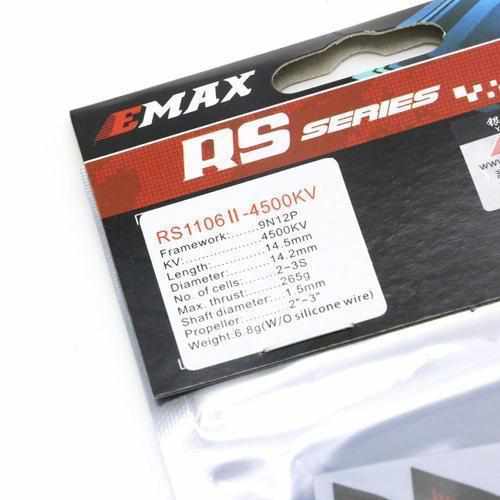 4pc EMAX RS1106 II Mini Brushless Motor Motors Drones Xpress RS1106 7500KV