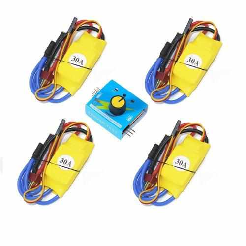 4pcs 30A XXD Brushless Speed Controller RC ESC + Multi Servo Tester ESC Drones Xpress