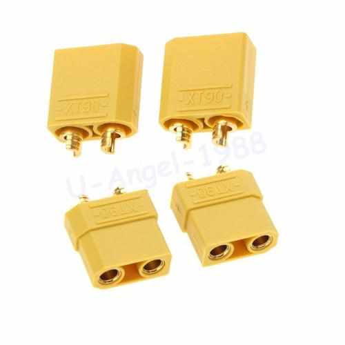 4pcs Amass XT90 Battery Connector Set 4.5mm Gold Plated Banana Plug Cables Drones Xpress