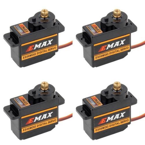 4pcs EMAX ES08MDII ES08MD II Digital Servo Mini Metal Gear Servos Drones Xpress
