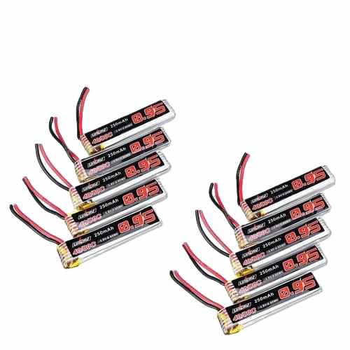 5 / 10PCS URUAV 3.8V 250mAh 40C/80C 1S Lipo Battery Rechargeable W/ PH2.0 Plug Batteries Drones Xpress 10PCS