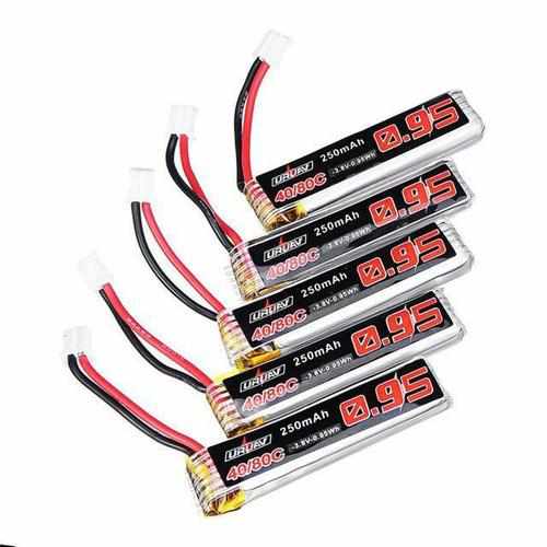 5 / 10PCS URUAV 3.8V 250mAh 40C/80C 1S Lipo Battery Rechargeable W/ PH2.0 Plug Batteries Drones Xpress 10PCS