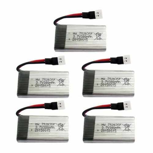 5PCS 1S 3.7V 380mAh 25C Lipo Battery Batteries Drones Xpress
