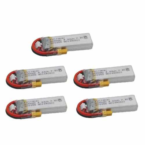 5PCS 2S 7.4V 600mAh Lipo Battery Batteries Drones Xpress