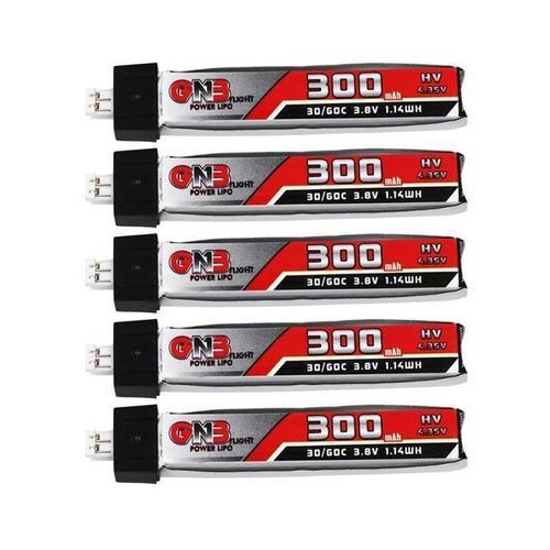 5PCS GAONENG 300mAh 3.8V 30C/60C LiHV Lipo battery PH2.0 Plug Batteries Drones Xpress