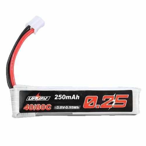 5PCS URUAV 3.8V 250mAh 40C/80C 1S Lipo Battery W/ PH2.0 Plug Batteries Drones Xpress