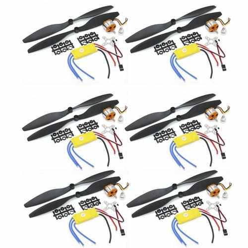 6set A2212 1000KV 2200KV A2208 Brushless Outrunner Motor +30A ESC+1045 Propeller Motors Drones Xpress A2212KV1000 30A 1045