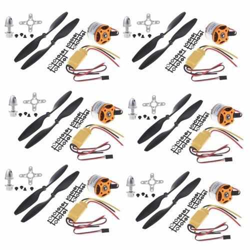 6set A2212 1000KV Brushless Outrunner Motor + 30A ESC + 1045 Propeller Motors Drones Xpress