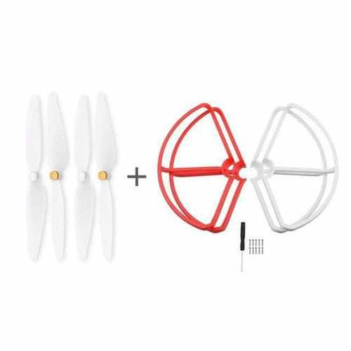 CW CCW Propeller RC Protective Guard for Xiaomi Mi Drone Propellers Drones Xpress red white-4pc prop