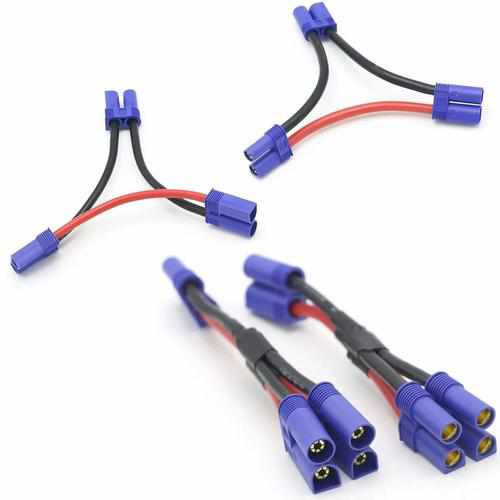 EC5 Parallel Battery Connector Cable Dual Extension Y Splitter Cables Drones Xpress O 1 female to 2 male