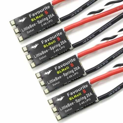 FVT LittleBee 2-4S 20A ESC BLHeli_S OPTO Mulitshot ESC Drones Xpress 4 pieces