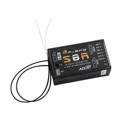 Frsky ACCST S8R 8/16CH SBUS Telemetry 3-axis Gyroscope Receiver Receivers Drones Xpress 2pcs