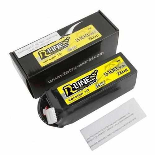 Gens Ace Tattu R-Line 1.0 22.2V 5100mah 6S 95C FPV Lipo Battery for RC Batteries Drones Xpress