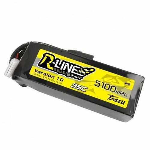 Gens Ace Tattu R-Line 1.0 22.2V 5100mah 6S 95C FPV Lipo Battery for RC Batteries Drones Xpress