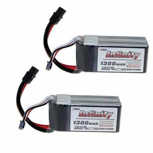 Infinity 4S 14.8V 85C Graphene LiPo Battery Batteries Drones Xpress 2pcs 1300mAh 85C