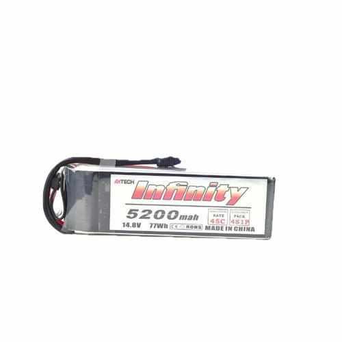Infinity 5200mAh 4S1P 45C 14.8V LiPo Rechargeable Battery Plug Batteries Drones Xpress