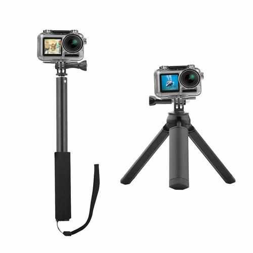 Outdoor Metal Tripod Round Waterproof Case Shell for DJI Osmo Action Accessories Drones Xpress Selfie Stick-Case 