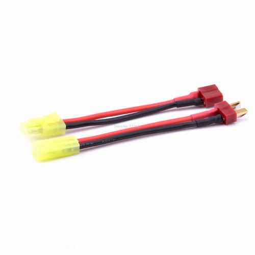 T Plug Female/Male to Mini Tamiya Adapter Cables Drones Xpress 1pair