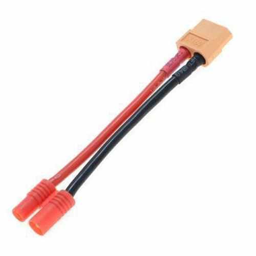 T plug to XT60 plug / EC3 Plug / Tamiya Plug Connector Balance Charge Cable Cables Drones Xpress XT60 to 4MM